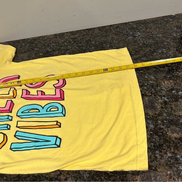 Cheer Vibes Yellow T Shirt Adult Womens Small Cheerleading.com - Picture 5 of 7